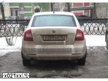 Фото автомобиля SKODA OCTAVIA, 2012 — госномер Х021ХХ40. Цвет: БЕЛЫЙ