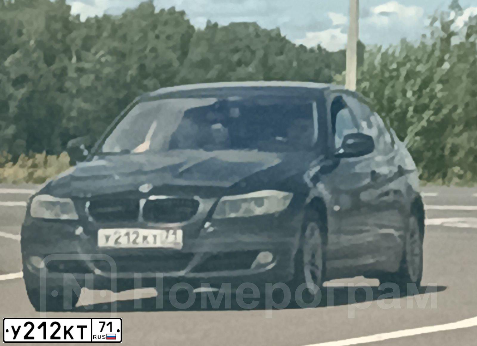 Фото автомобиля BMW SERIE 3, 2008 — госномер У212КТ71. Цвет: ЧЕРНЫЙ