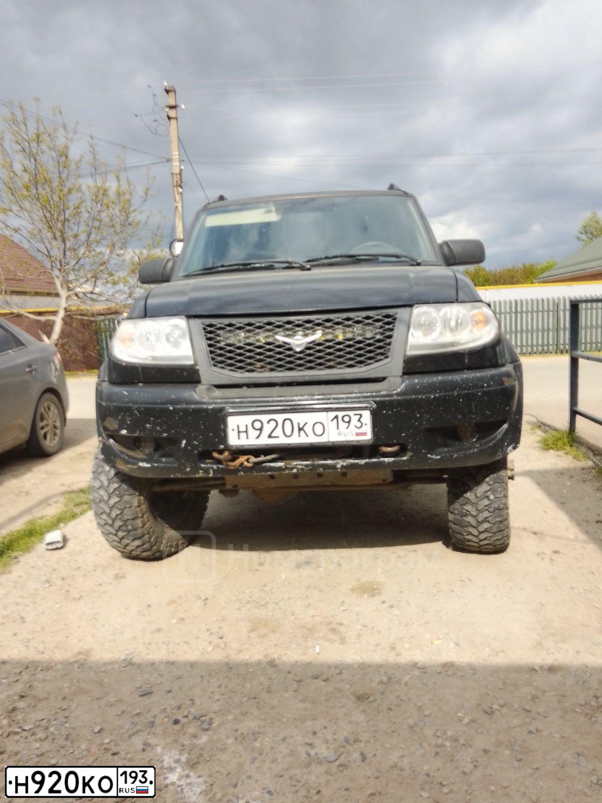 Фото автомобиля UAZ 3163 PATRIOT, 2012 — госномер Н920КО193. Цвет: АВНТЮРИН-МЕТАЛЛИК