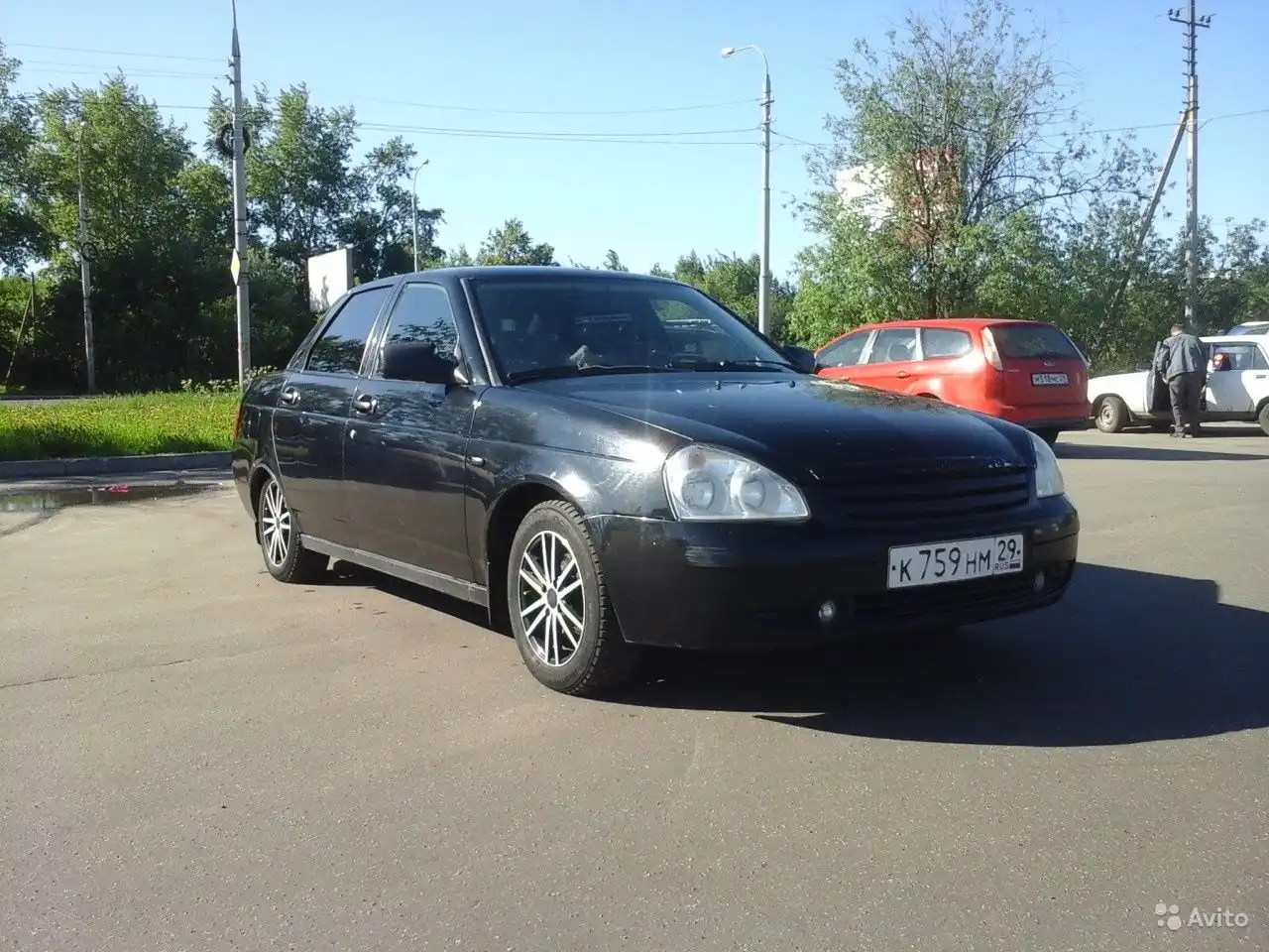 Фото автомобиля LADA 2170 PRIORA, 2011 — госномер Н759НМ29. Цвет: Сине-Черный