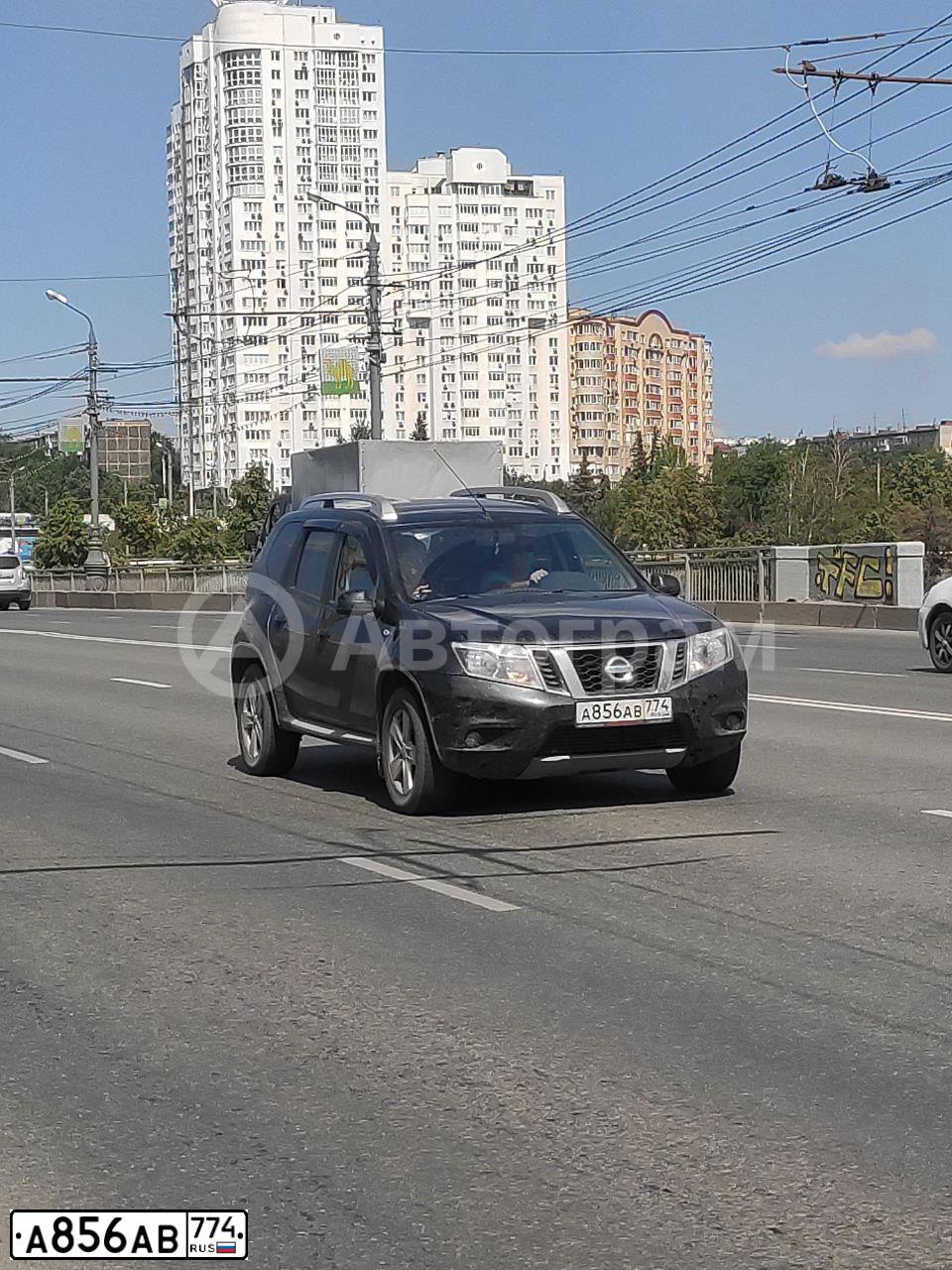 Фото автомобиля NISSAN TERRANO, 2018 — госномер А856АВ774. Цвет: ЧЕРНЫЙ