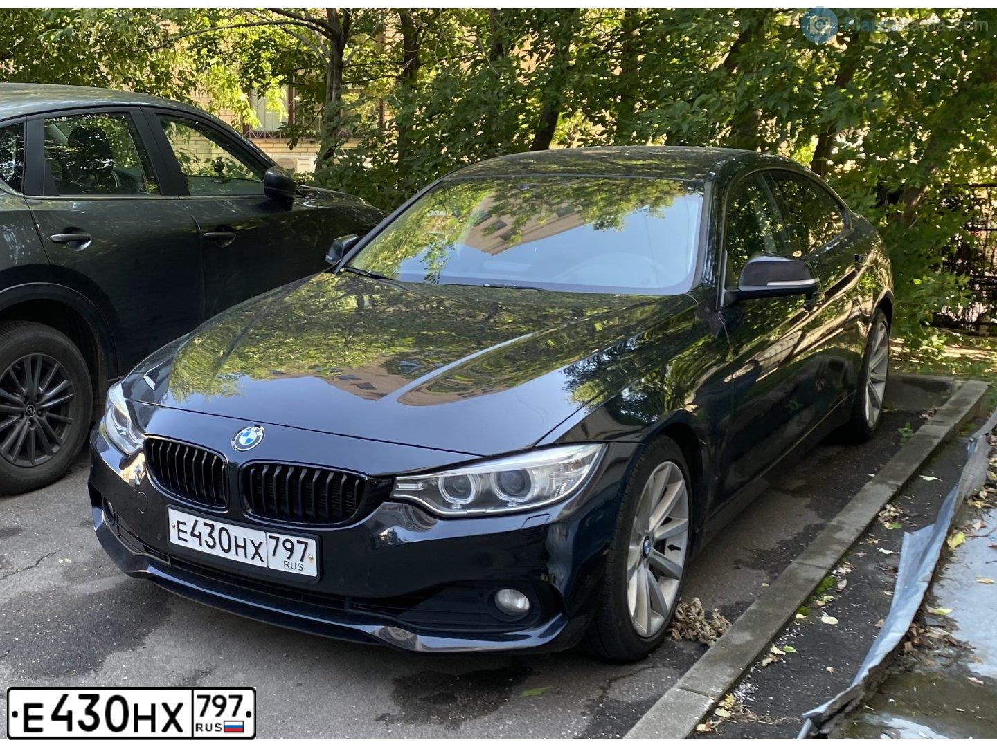 Фото автомобиля BMW SERIE 4, 2015 — госномер Е430НХ797. Цвет: ЧЕРНЫЙ