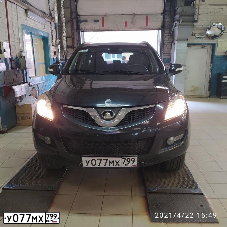 Фото автомобиля GREAT WALL HOVER, 2013 — госномер Х225УВ43. Цвет: ЧЕРНЫЙ
