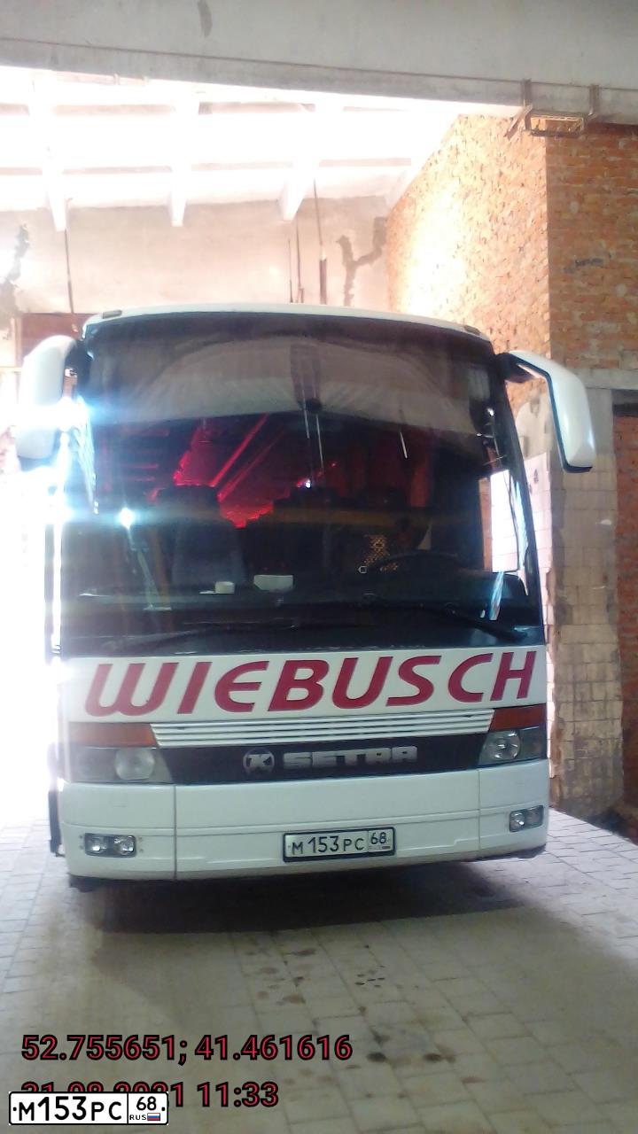 Фото автомобиля SETRA S 315, 1975 — госномер М153РС68. Цвет: КРАСНЫЙ