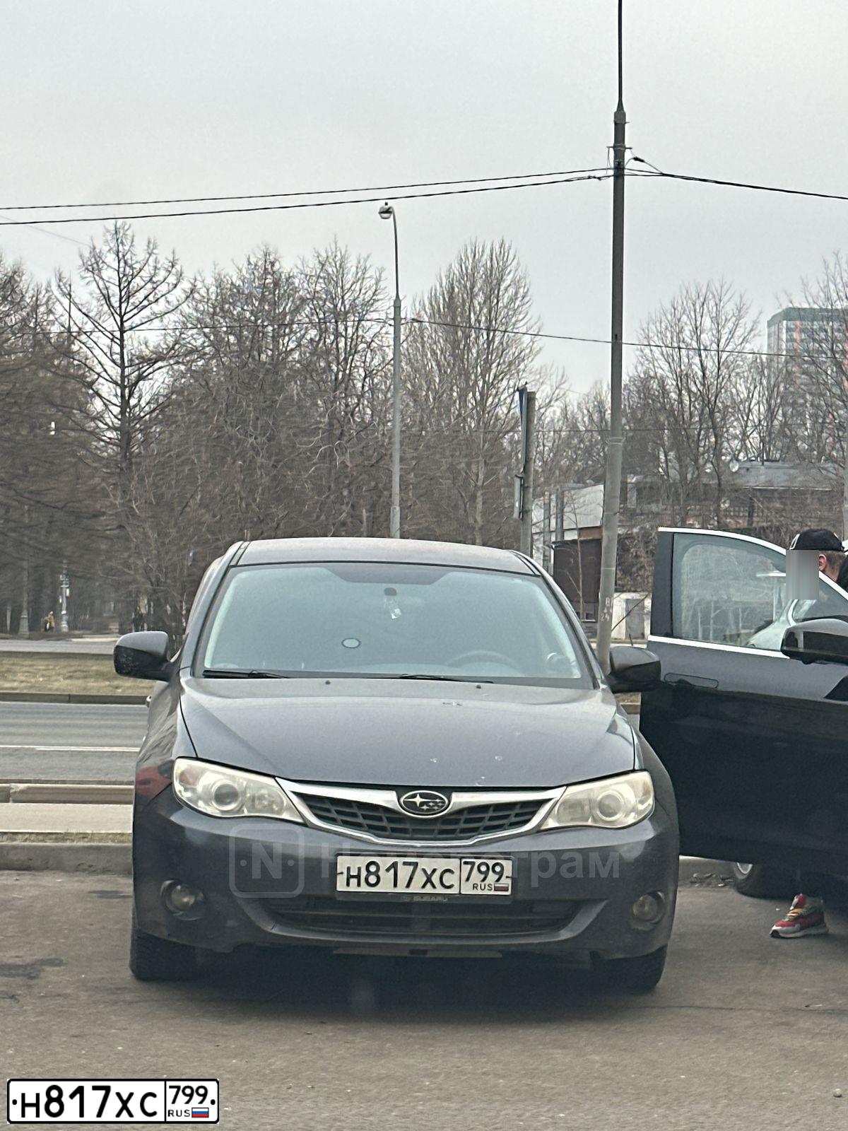 Фото автомобиля SUBARU IMPREZA, 2007 — госномер Н817ХС799. Цвет: СЕРЫЙ
