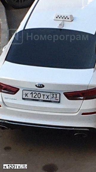 Фото автомобиля KIA MAGENTIS / OPTIMA, 2019 — госномер К120ТХ33. Цвет: БЕЛЫЙ
