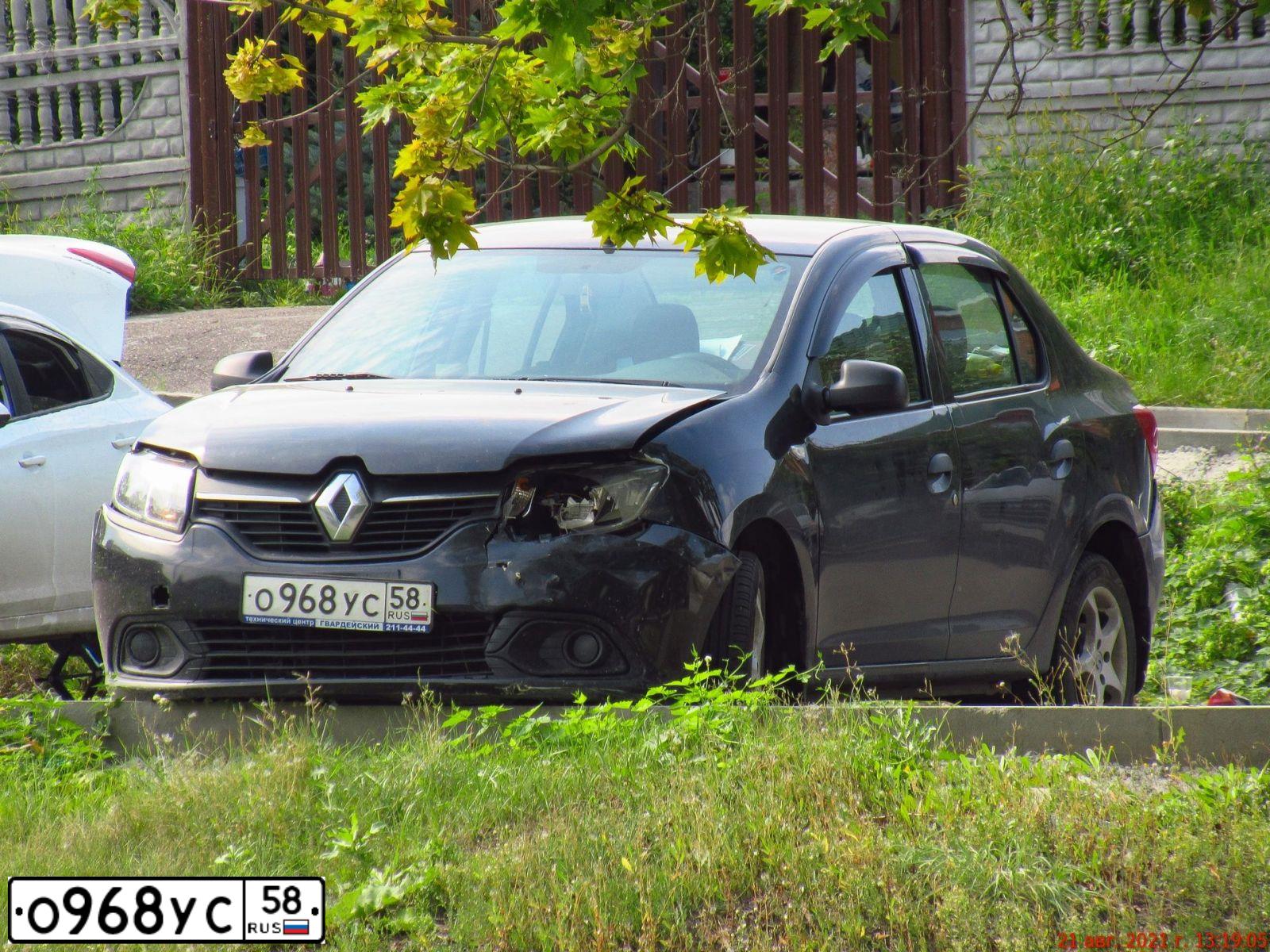Фото автомобиля RENAULT LOGAN, 2014 — госномер О968УС58