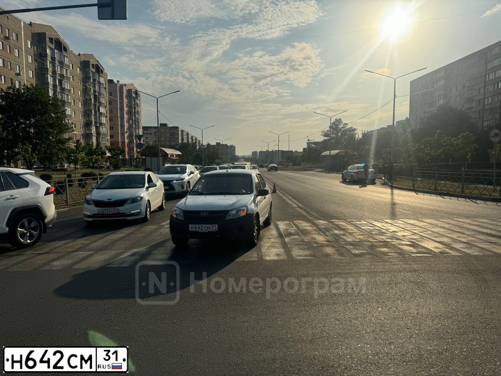 Фото автомобиля LADA 2190 GRANTA, 2012 — госномер Н642СМ31. Цвет: Белый