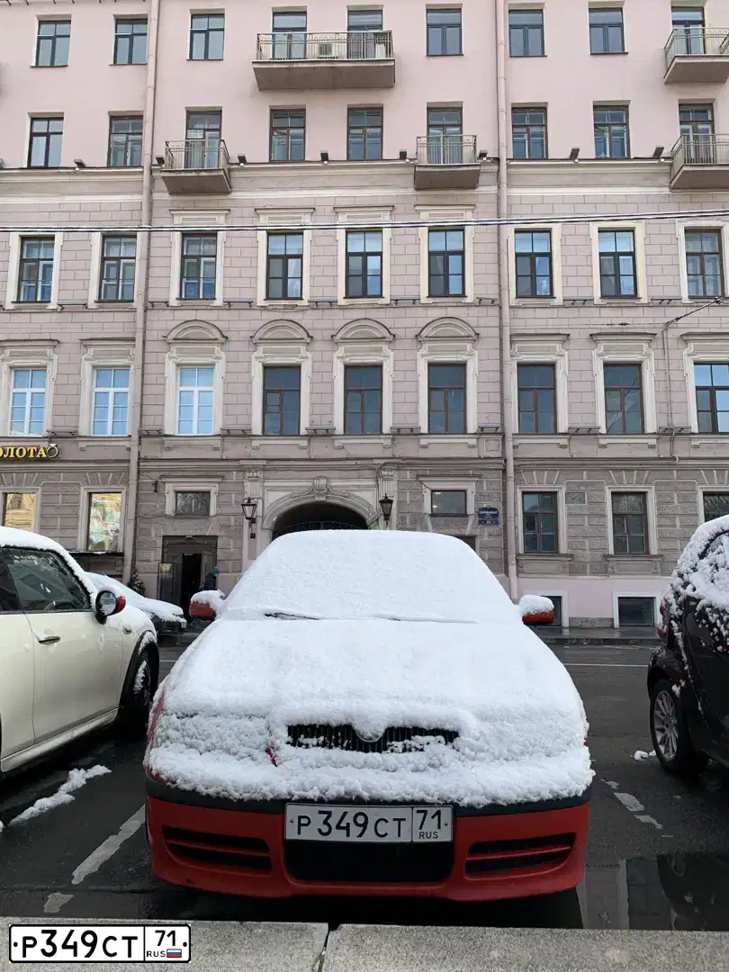Фото автомобиля SKODA OCTAVIA, 2007 — госномер Р349СТ71. Цвет: Красный