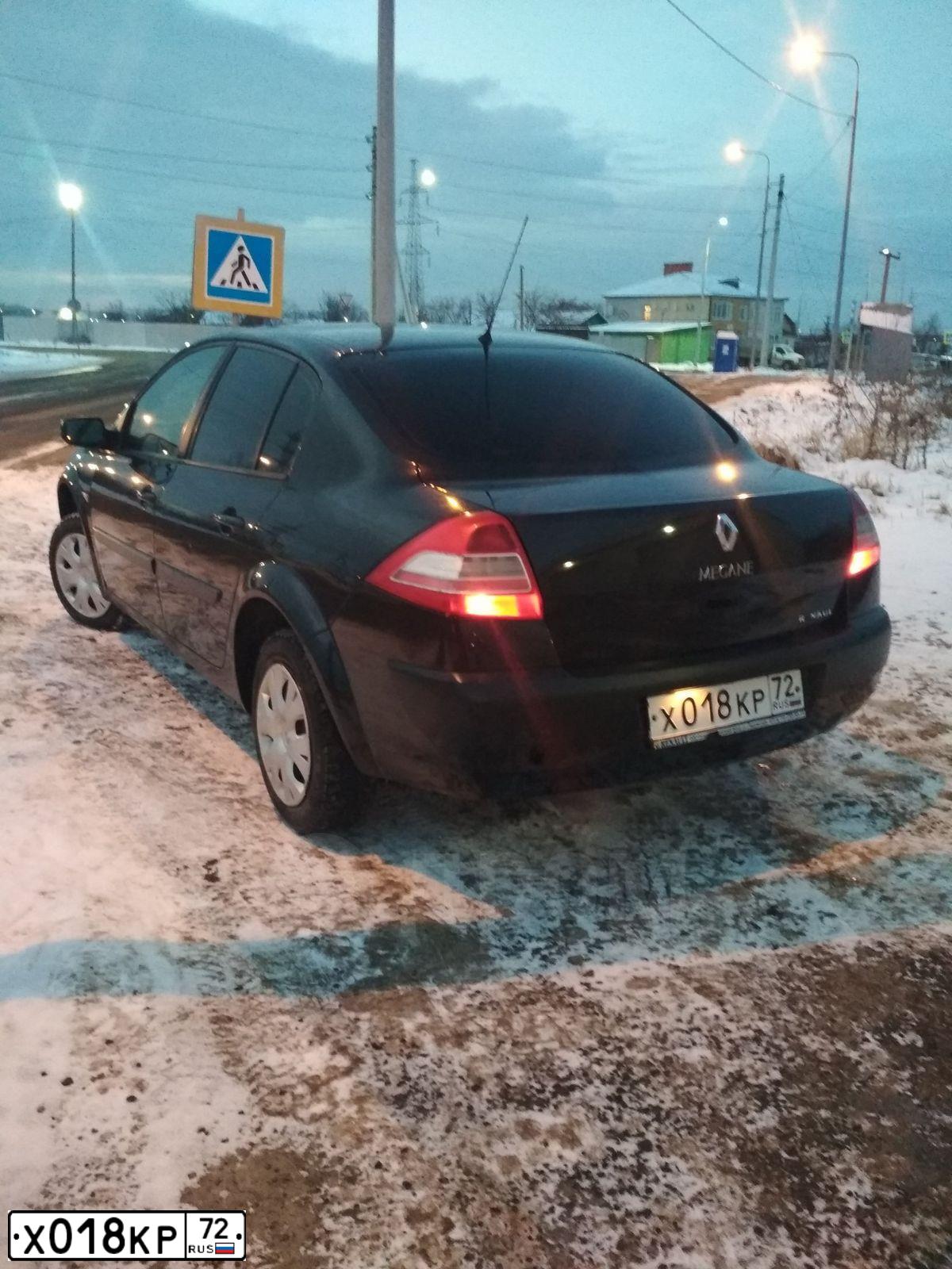 Фото автомобиля RENAULT MEGANE, 2007 — госномер Х192ВО774. Цвет: ЧЕРНЫЙ