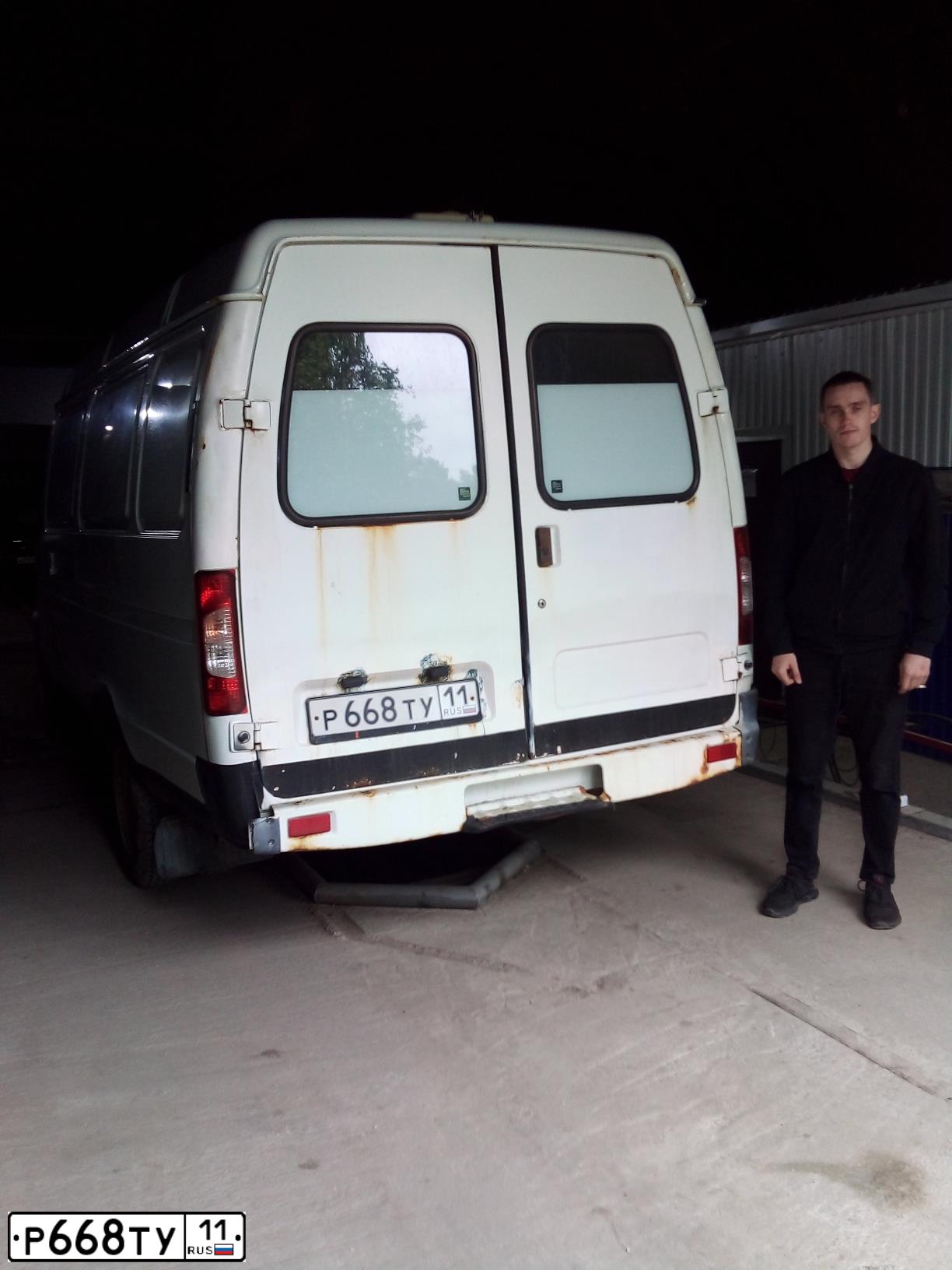 Фото автомобиля GAZ 3221 EL, 2014 — госномер Р668ТУ11. Цвет: Белый