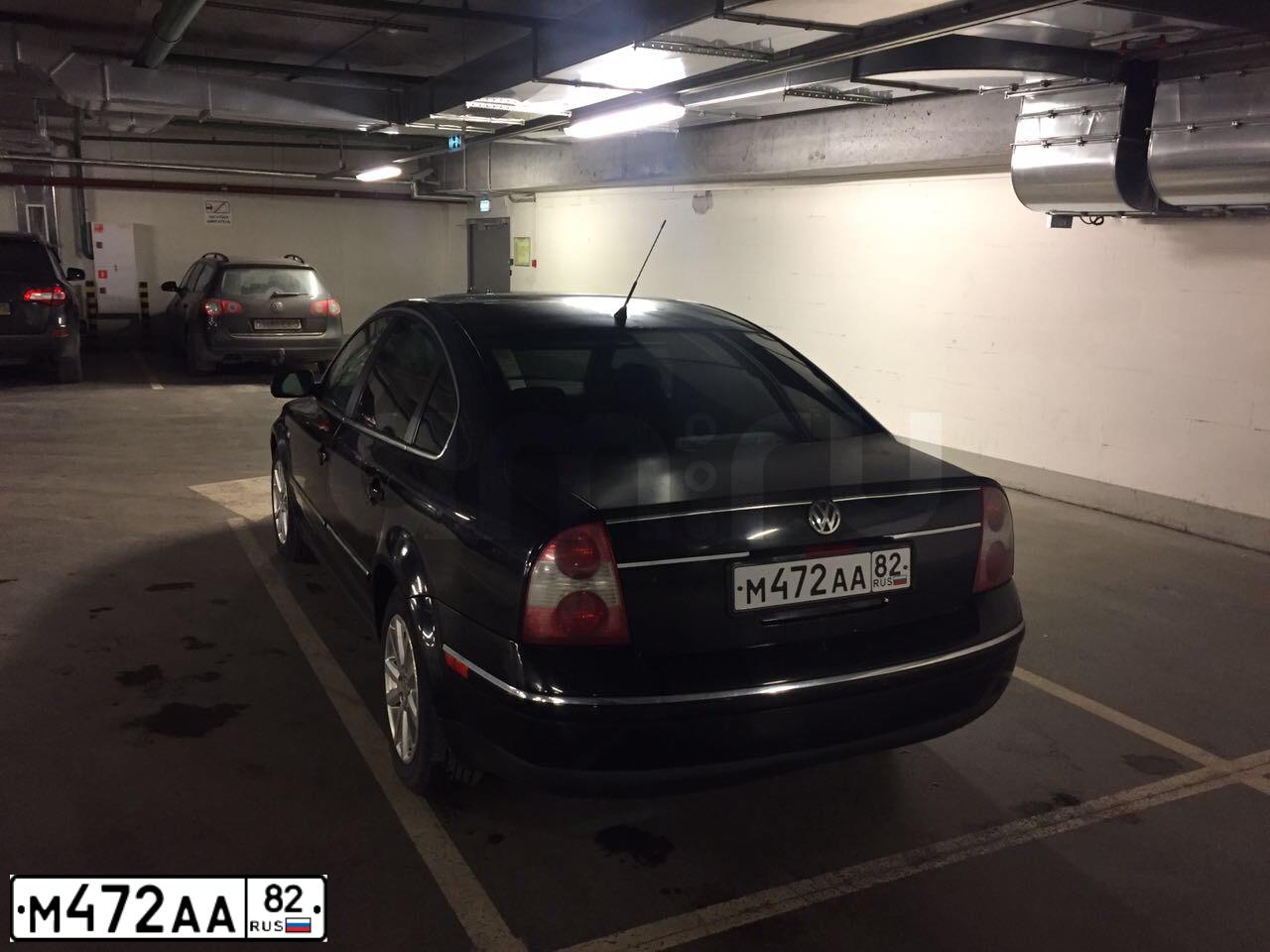Фото автомобиля VOLKSWAGEN PASSAT, 2001 — госномер М472АА82. Цвет: ЧЕРНЫЙ