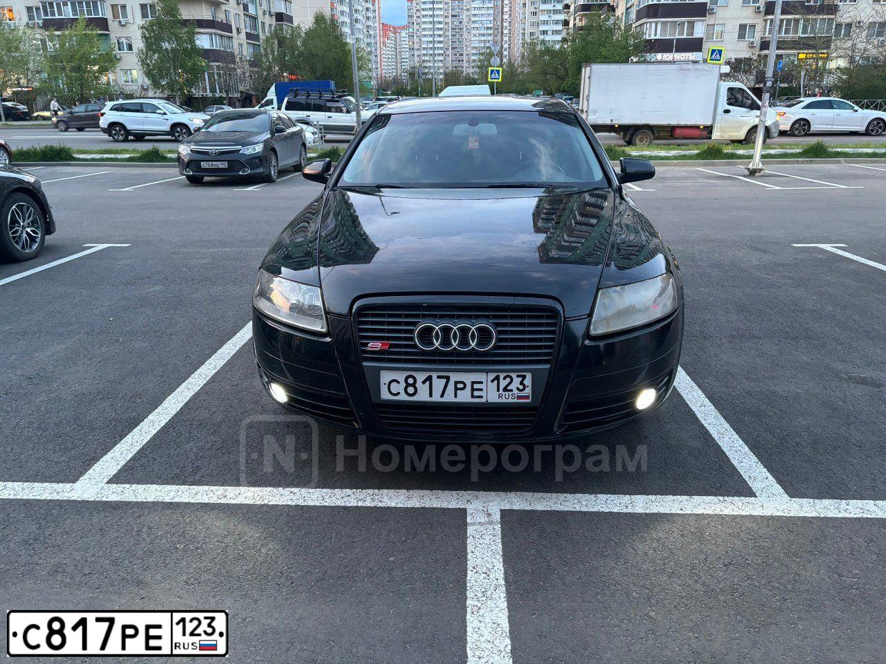 Фото автомобиля AUDI A6, 2005 — госномер С817РЕ123. Цвет: ЧЕРНЫЙ