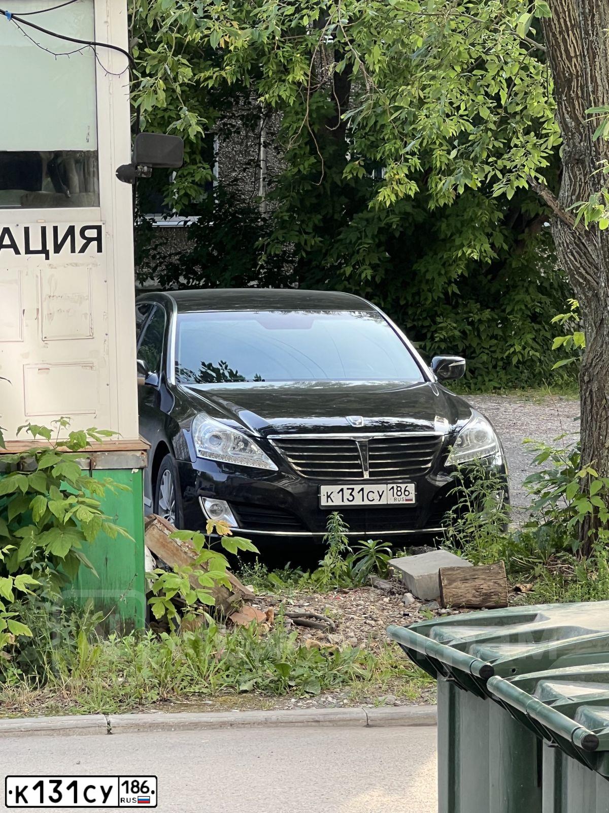 Фото автомобиля HYUNDAI EQUUS, 2014 — госномер К131СУ186. Цвет: ЧЕРНЫЙ