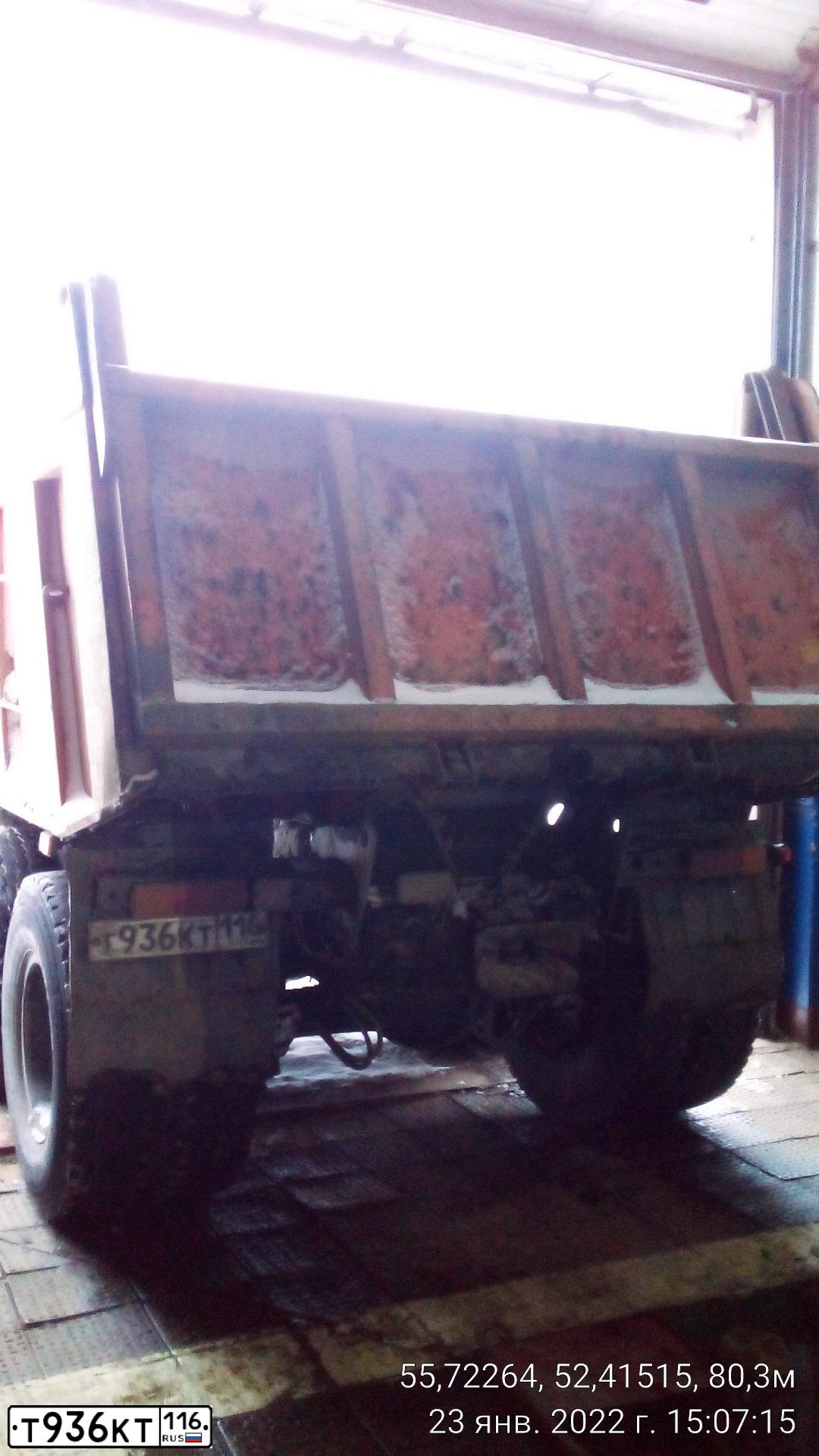 Фото автомобиля KAMAZ 65115 /6X4/, 2008 — госномер Т936КТ116. Цвет: Оранжевый