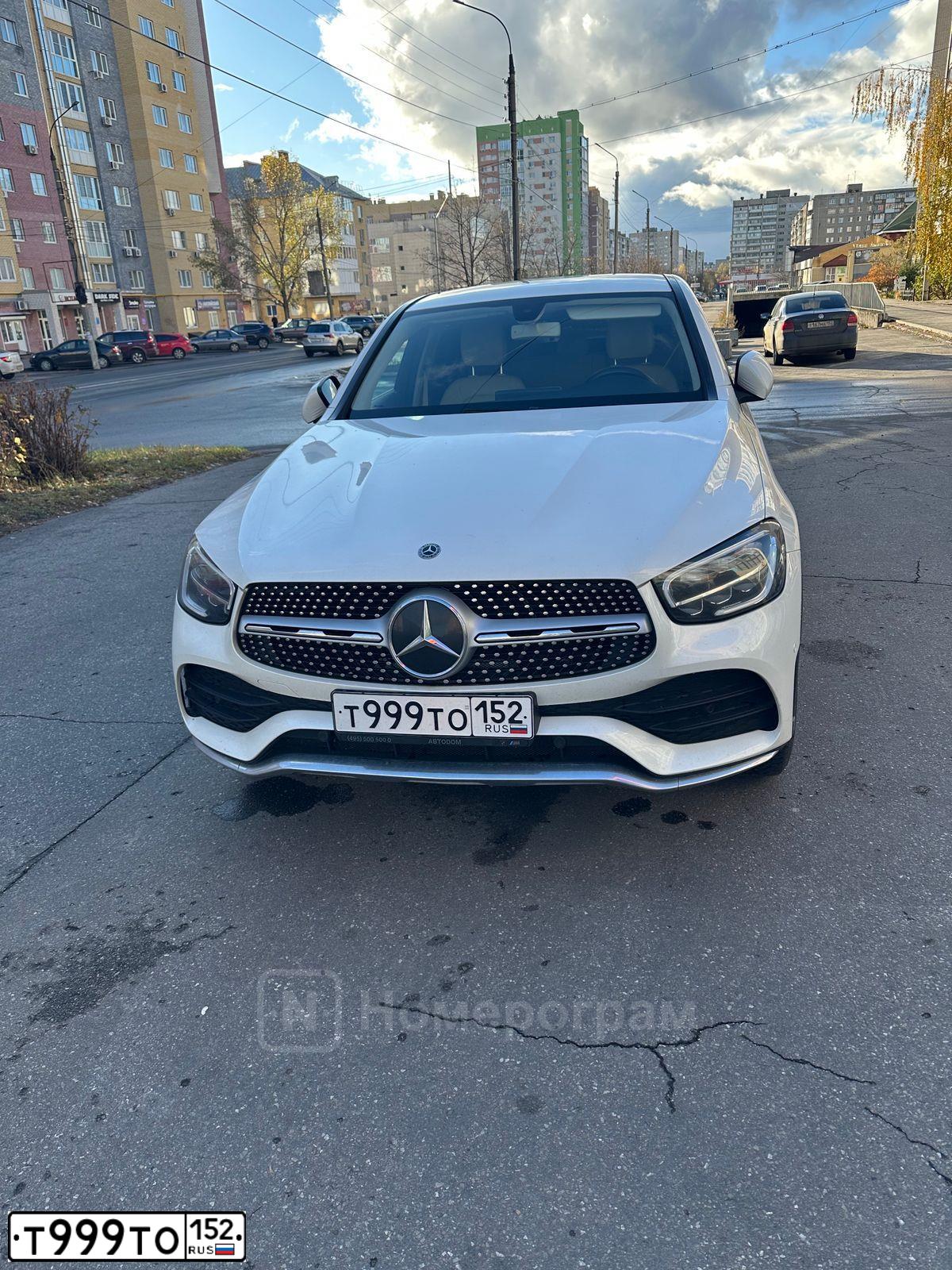Фото автомобиля MERCEDES GLC-KLASSE, 2020 — госномер Т134АТ790. Цвет: Белый