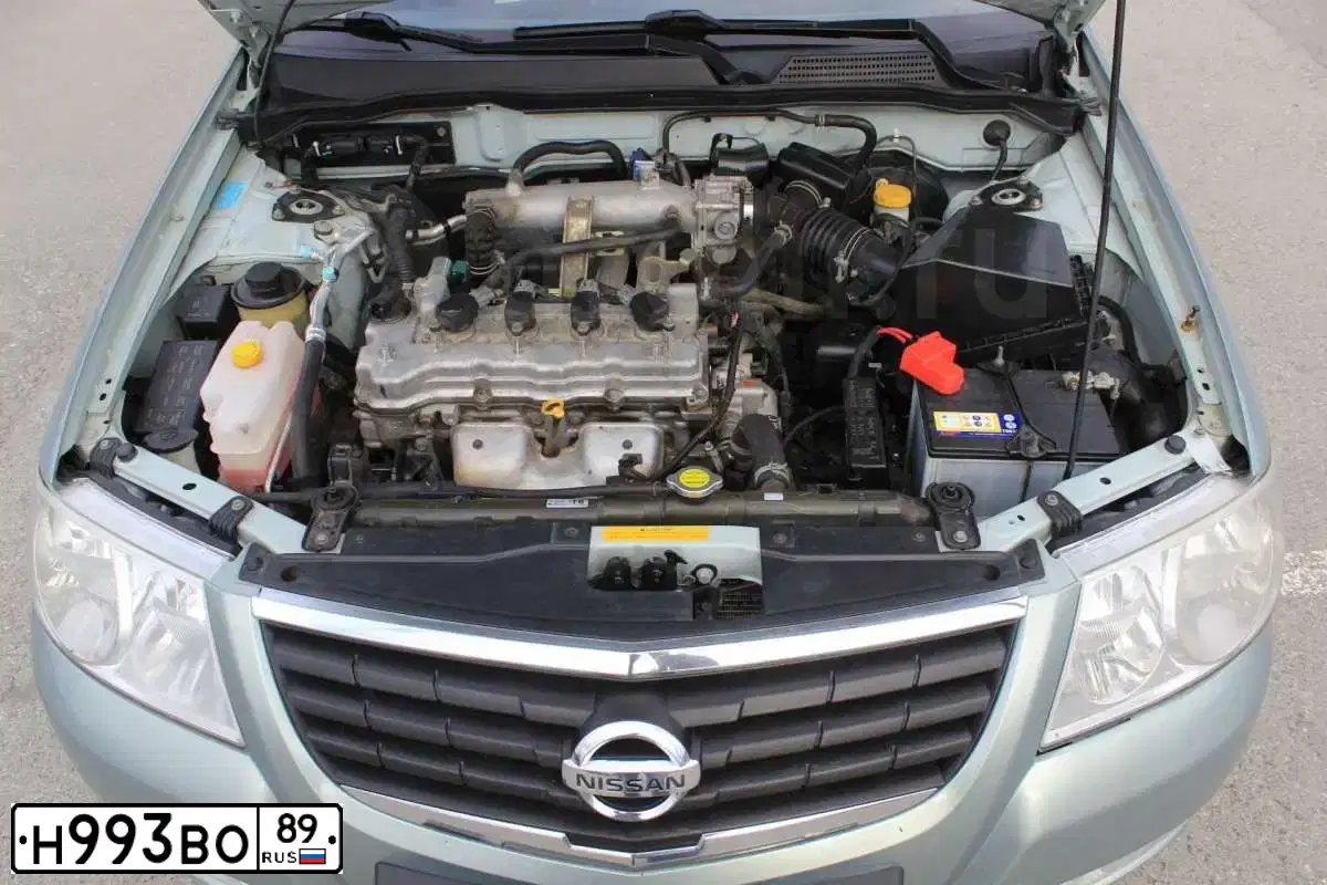 Фото автомобиля NISSAN ALMERA, 2008 — госномер Н993ВО89. Цвет: СЕРО-ЗЕЛЕНЫЙ