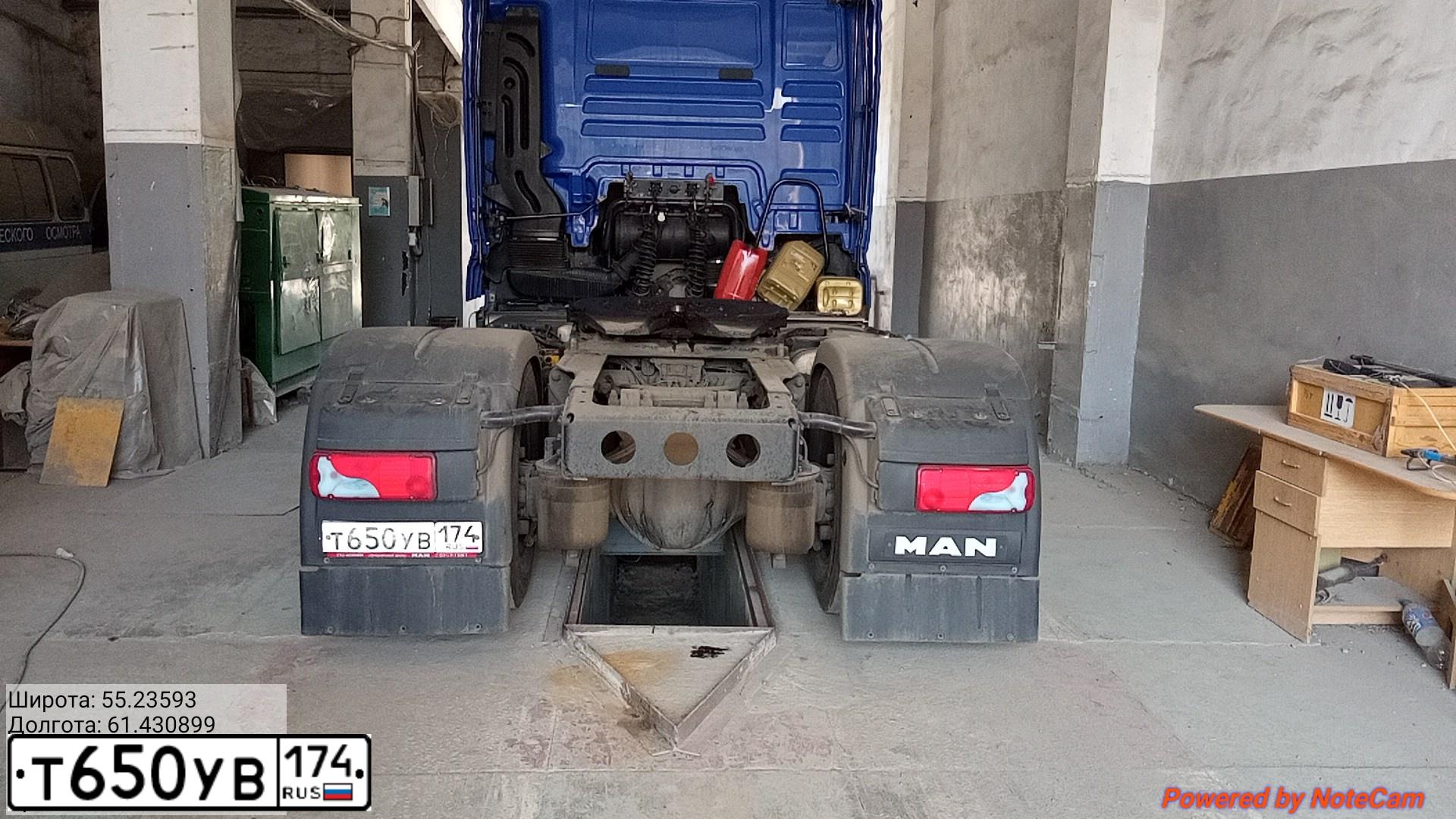Фото автомобиля MAN TGX 18.XXX /4X2/, 2019 — госномер Т650УВ174. Цвет: СИНИЙ