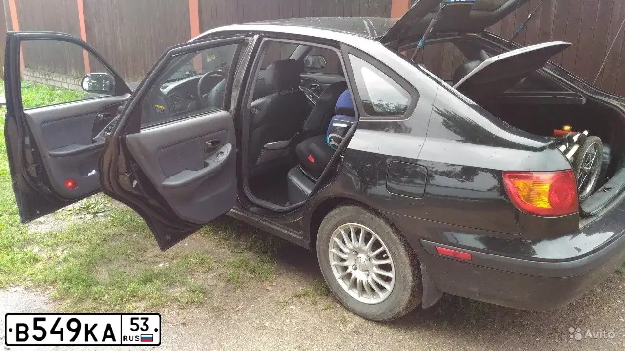 Фото автомобиля HYUNDAI ELANTRA, 2002 — госномер В549КА53. Цвет: ЧЕРНЫЙ