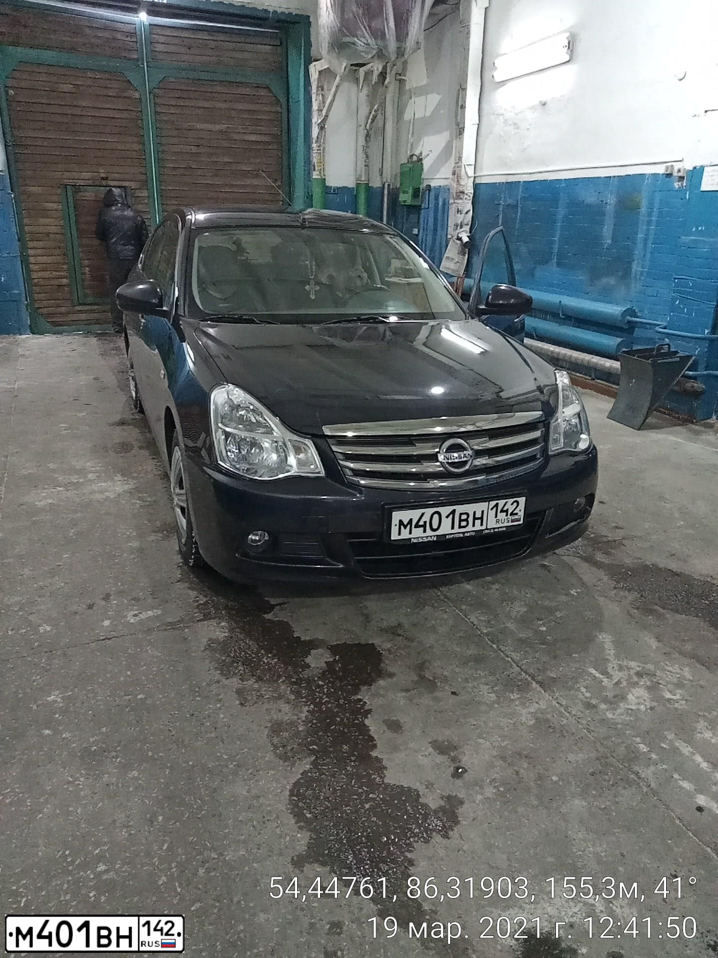 Фото автомобиля NISSAN ALMERA /AVTOVAZ/, 2013 — госномер М401ВН142. Цвет: ЧЕРНЫЙ