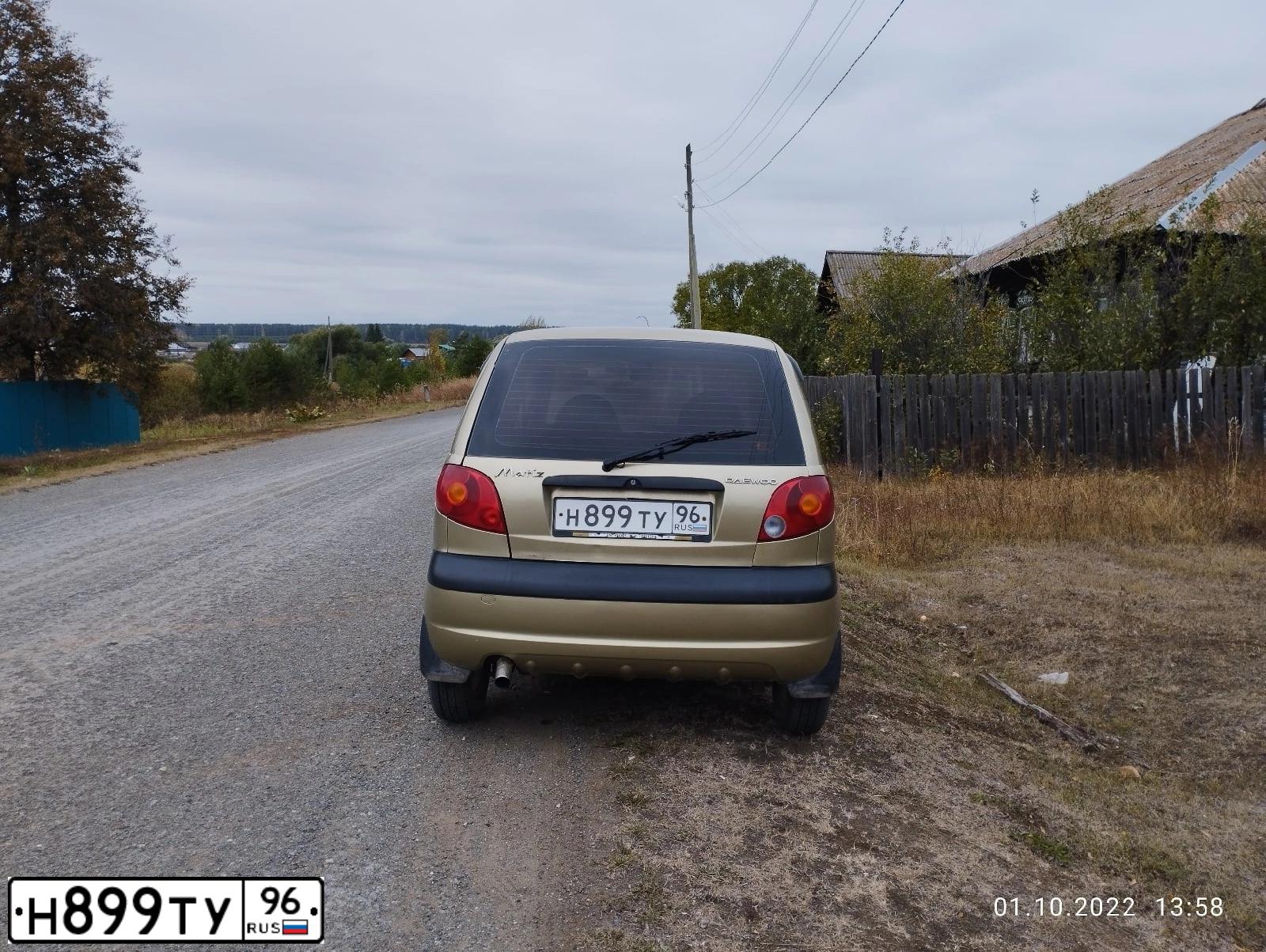 Фото автомобиля DAEWOO MATIZ, 2007 — госномер Н899ТУ96. Цвет: ПЕСОЧНО-БЕЖЕВЫЙ