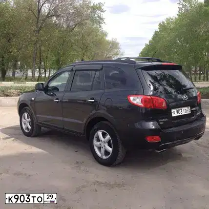 Фото автомобиля HYUNDAI I SANTA FE, 2007 — госномер К504ОВ70. Цвет: ЧЕРНЫЙ