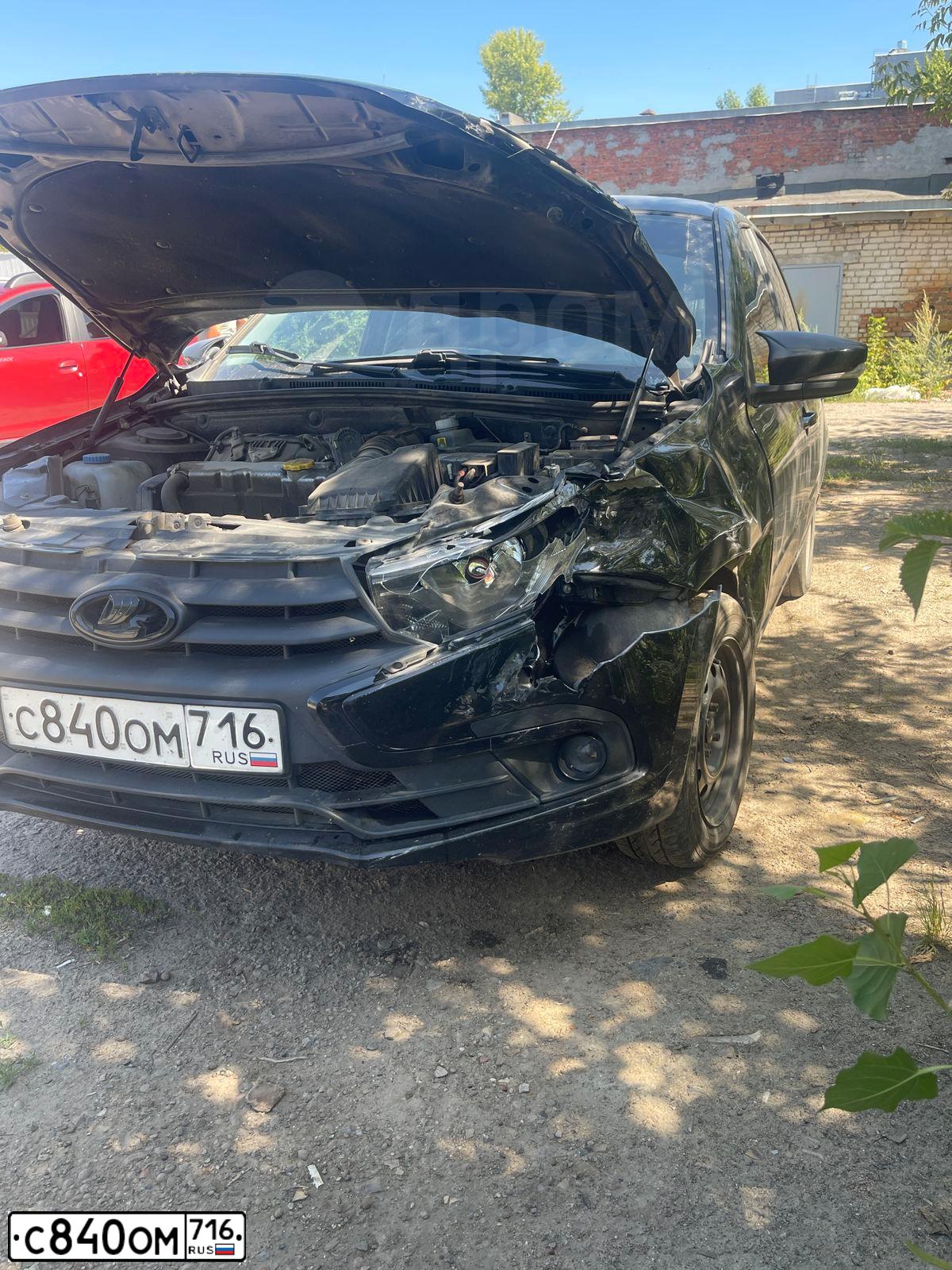 Фото автомобиля VAZ LADA GRANTA 219040, 2023 — госномер С840ОМ716. Цвет: ЧЕРНЫЙ
