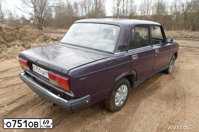 Фото автомобиля LADA 2107, 1997 — госномер О751ОВ69. Цвет: ТЕМНО-ФИОЛЕТОВЫЙ