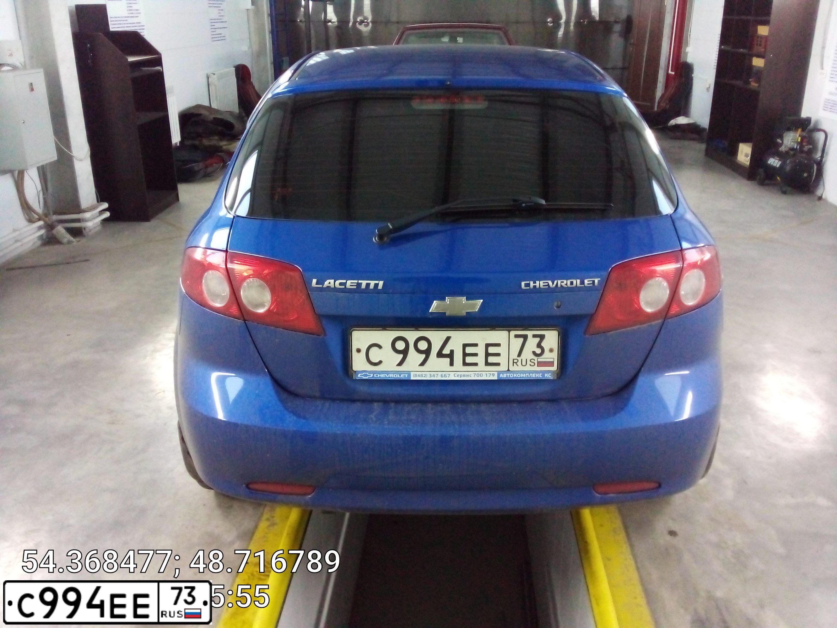 Фото автомобиля CHEVROLET LACETTI, 2011 — госномер К147ХО21. Цвет: синий