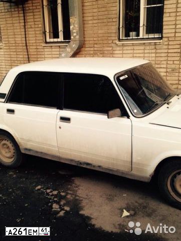 Фото автомобиля ВАЗ 2107, 1986 — госномер А261ЕМ61. Цвет: СЕРО-БЕЛЫЙ