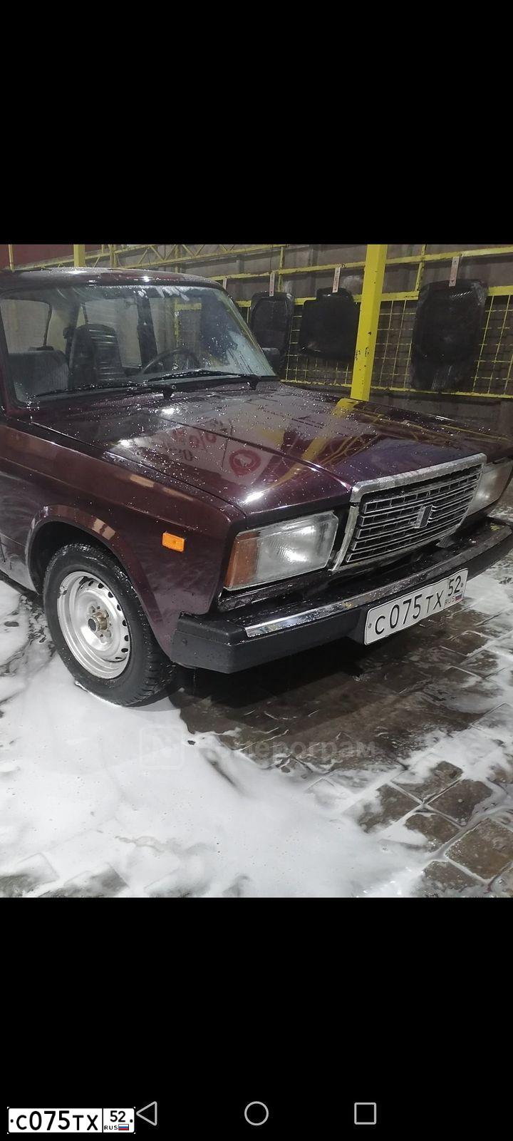 Фото автомобиля LADA 2107, 2005 — госномер С075ТХ52. Цвет: ТЕМНО-ВИШНЕВЫЙ