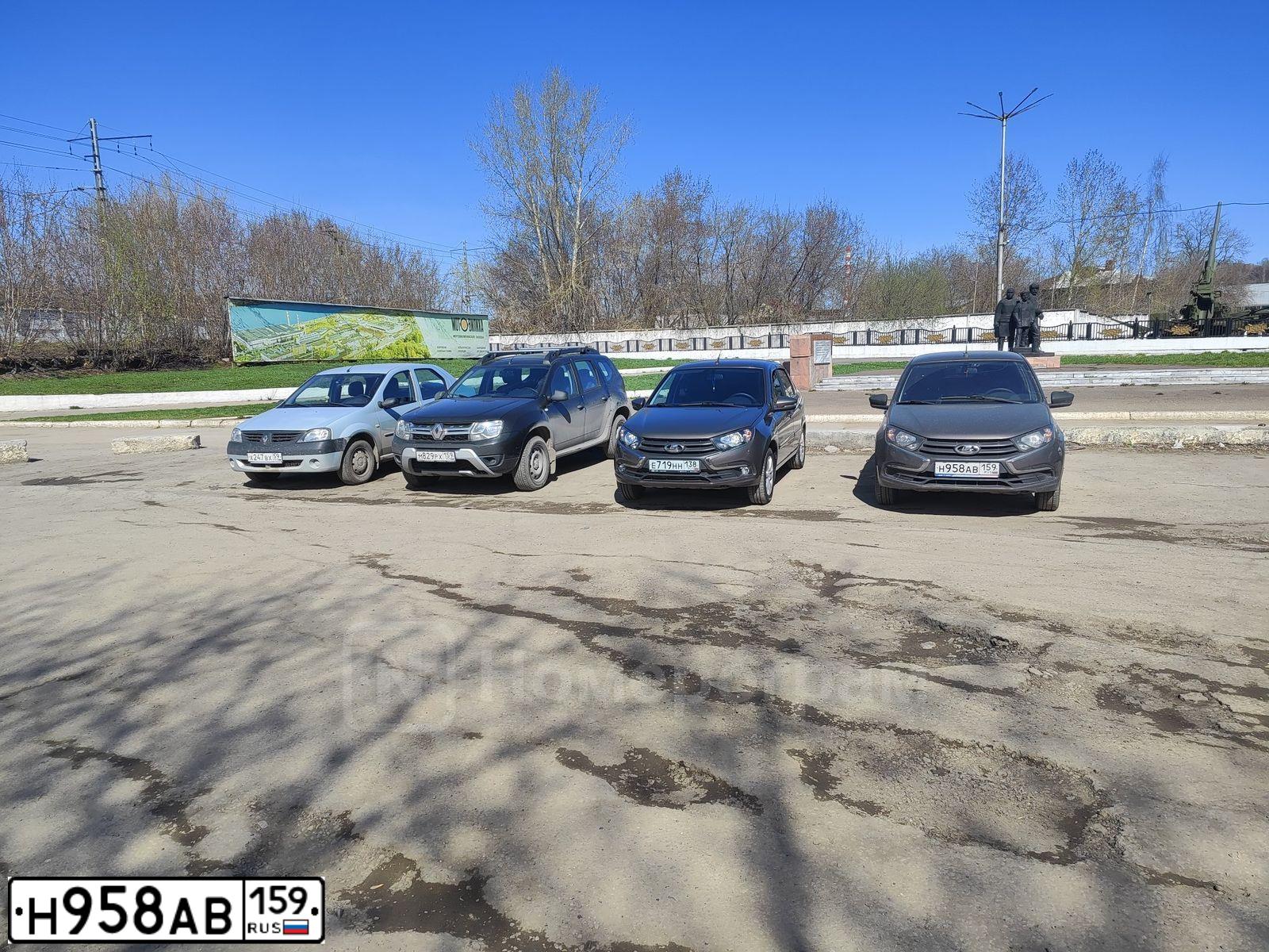 Фото автомобиля LADA 2191 GRANTA, 2018 — госномер Н958АВ159. Цвет: Золотисто-коричневый