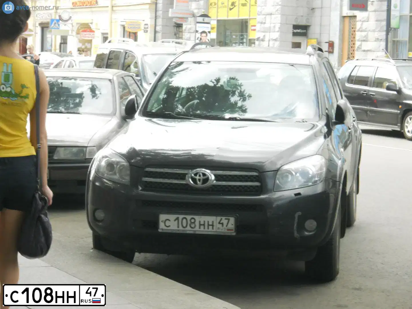 Фото автомобиля TOYOTA RAV4, 2007 — госномер С108НН47. Цвет: ЧЕРНЫЙ