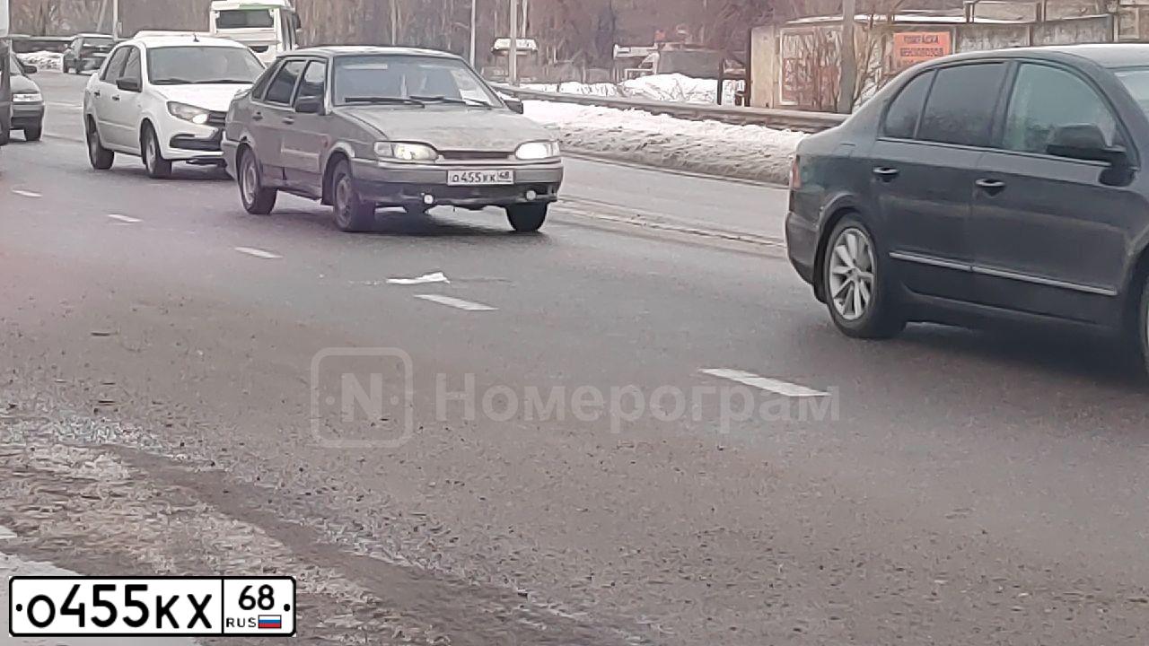 Фото автомобиля LADA 2190 GRANTA, 2019 — госномер О455КХ68. Цвет: Белый