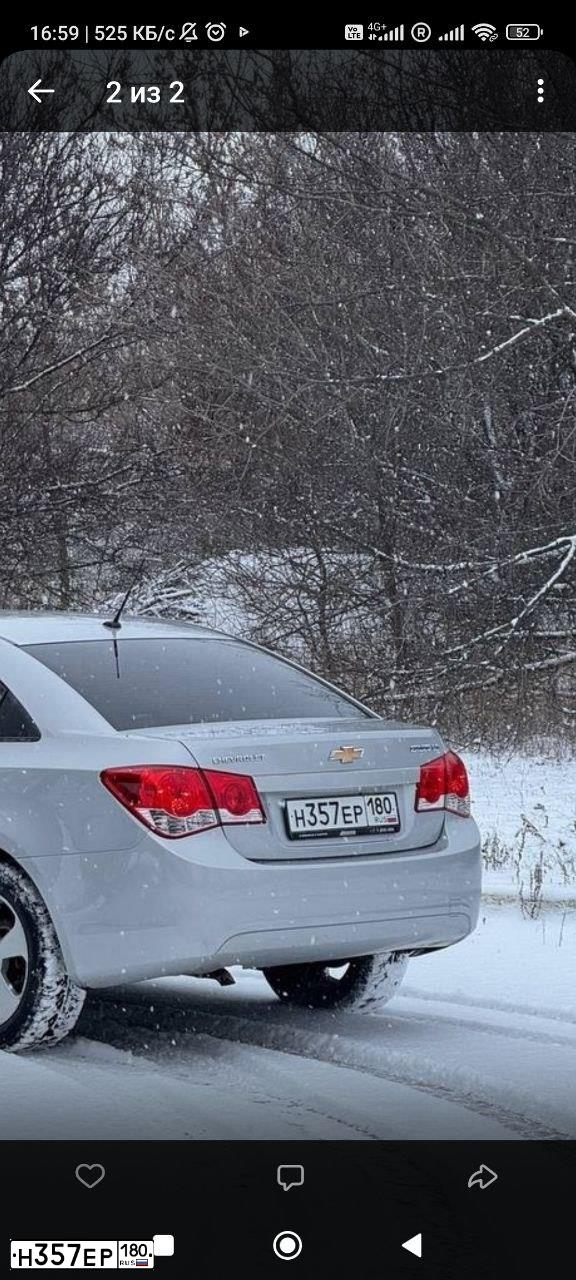 Фото автомобиля CHEVROLET CRUZE, 2009 — госномер Н357ЕР180. Цвет: СЕРЕБРИСТЫЙ