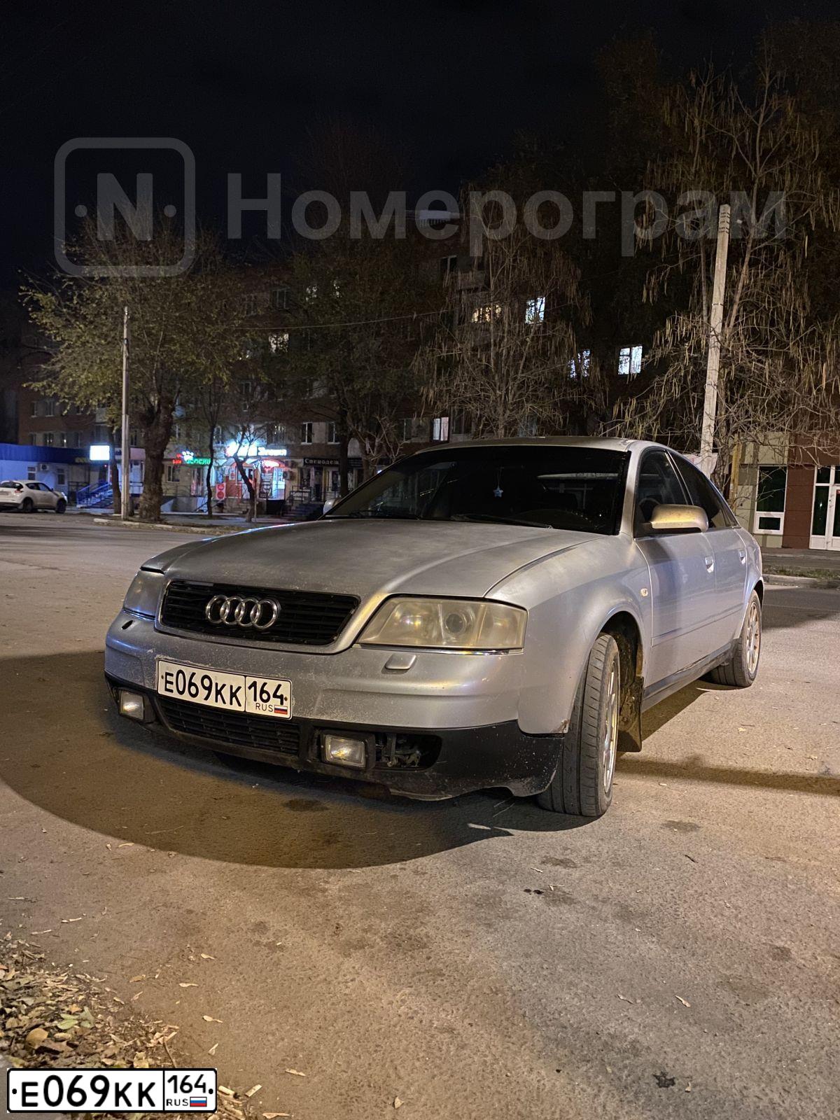 Фото автомобиля AUDI A6, 1999 — госномер Е069КК164. Цвет: Серебристый