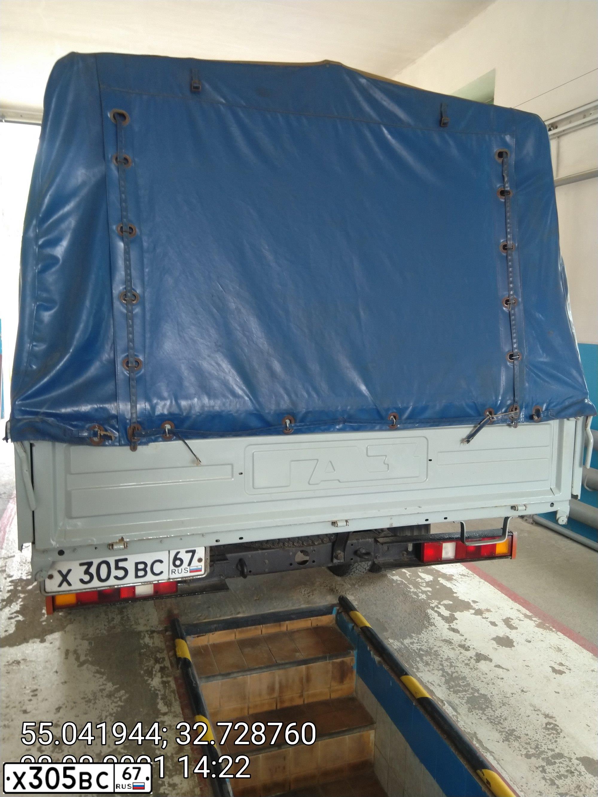 Фото автомобиля GAZ 3302 EL, 2003 — госномер Х305ВС67. Цвет: СНЕЖНО-БЕЛЫЙ