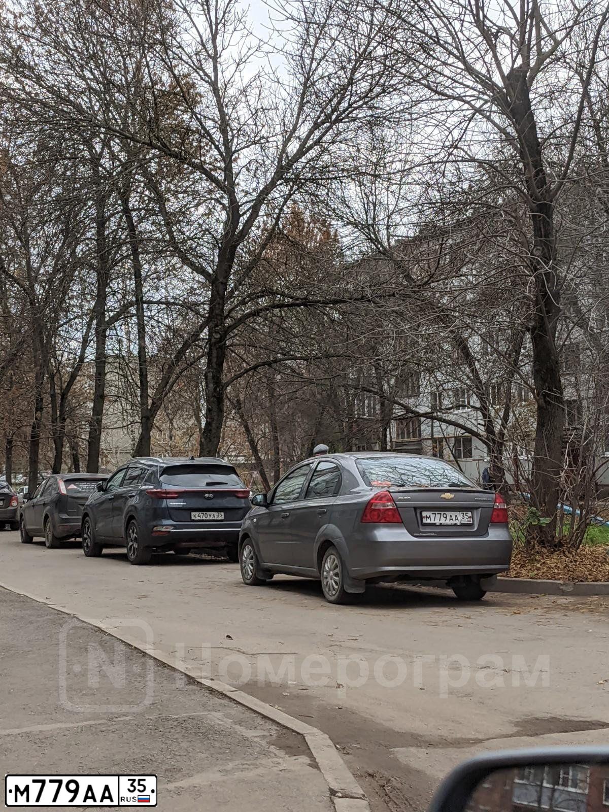 Фото автомобиля CHEVROLET AVEO, 2008 — госномер М779АА35. Цвет: СЕРЫЙ