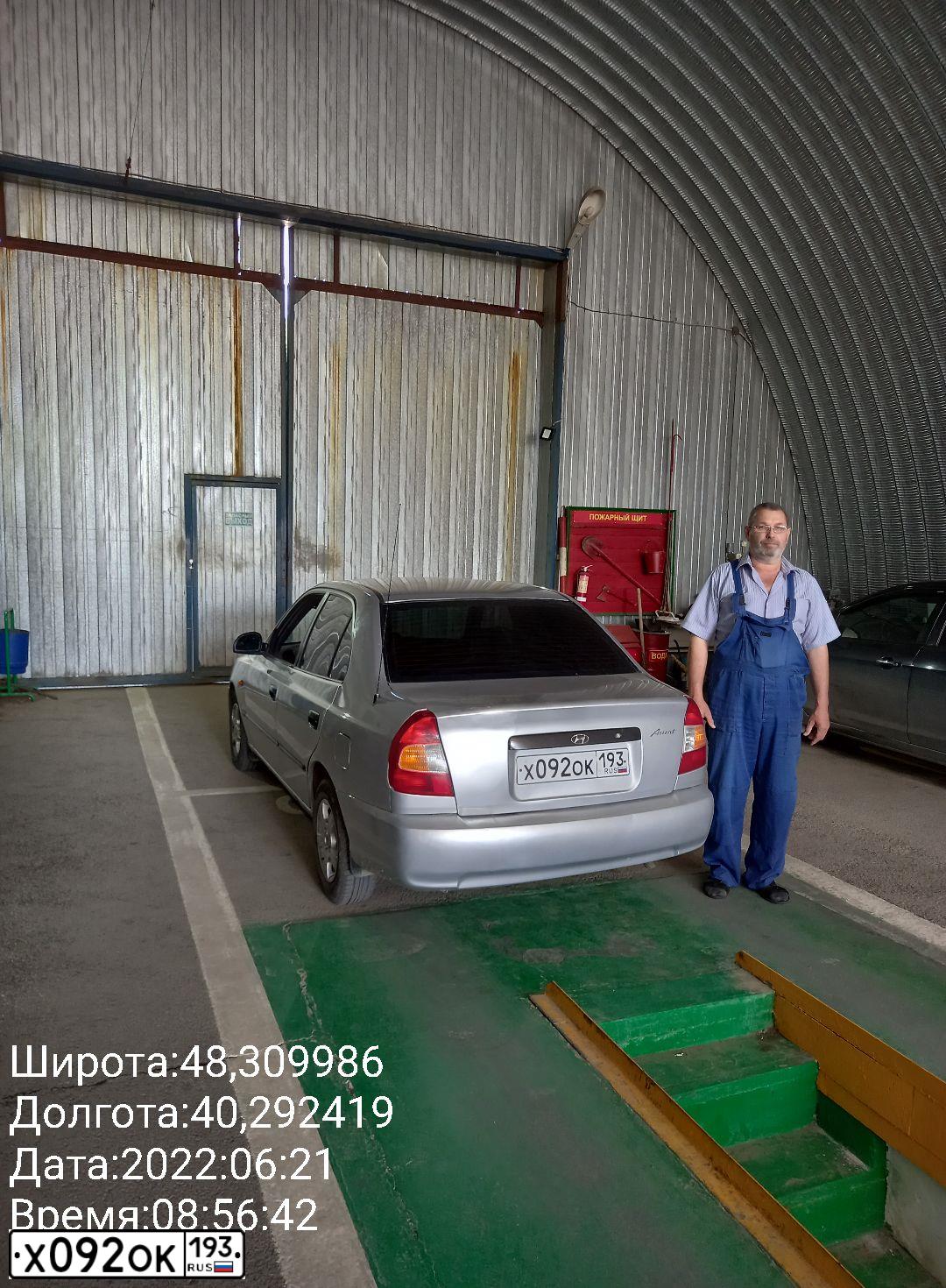 Фото автомобиля TAGAZ ACCENT, 2007 — госномер Х092ОК193. Цвет: Серебристый