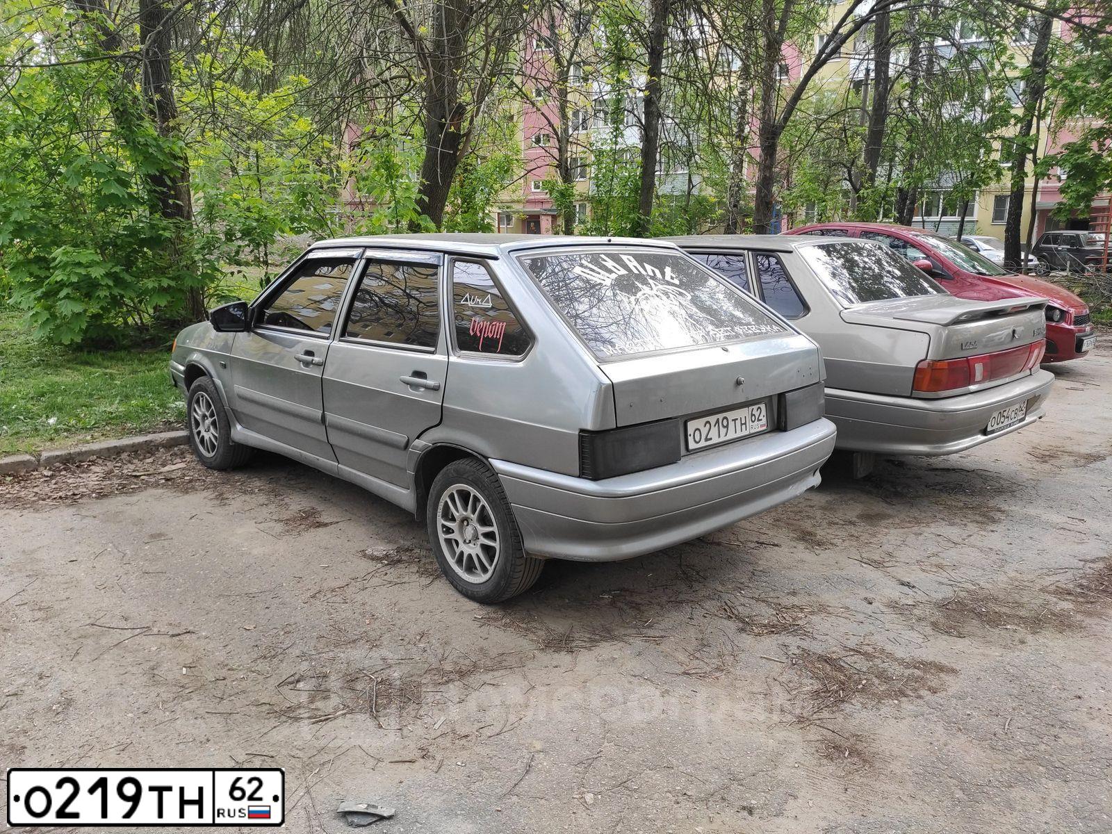 Фото автомобиля LADA 2114 SAMARA, 2011 — госномер О219ТН62. Цвет: СРЕДНИЙ СЕРО-ЗЕЛЕНЫЙ МЕТ