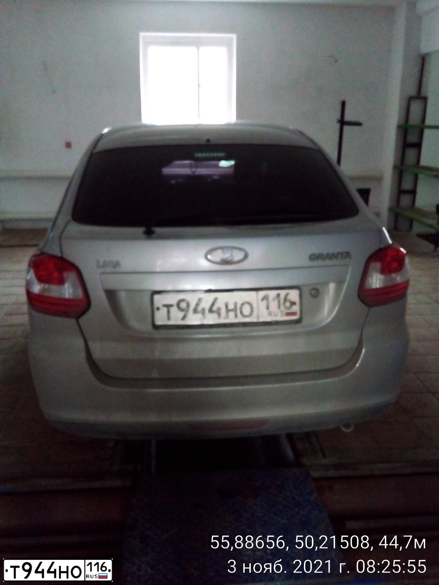 Фото автомобиля LADA 2191 GRANTA, 2014 — госномер Т944НО116. Цвет: СЕРЕБРИСТЫЙ