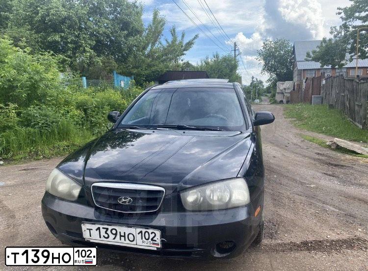Фото автомобиля HYUNDAI ELANTRA, 2002 — госномер Т139НО102. Цвет: ЧЕРНЫЙ