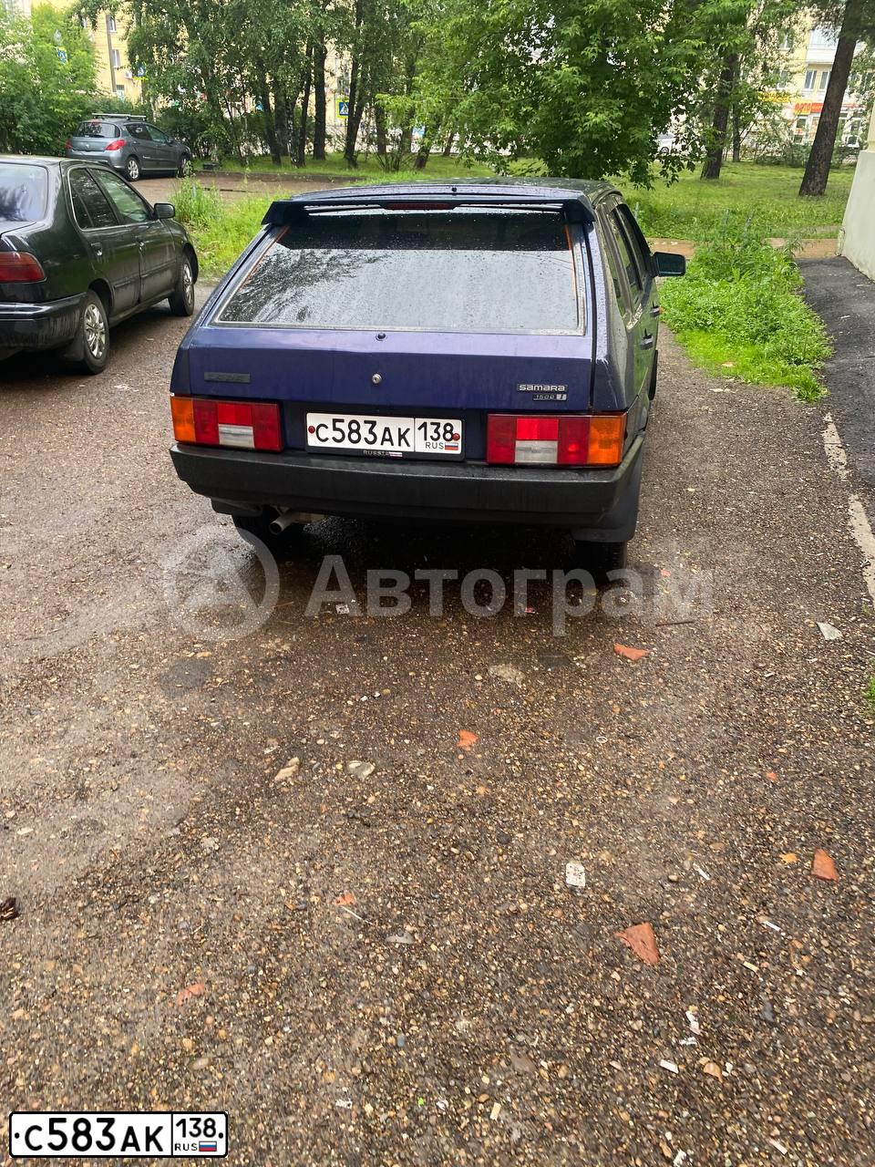 Фото автомобиля LADA 2109 SAMARA, 2003 — госномер С583АК138. Цвет: ГРАФИТОВЫЙ МЕТАЛЛИК