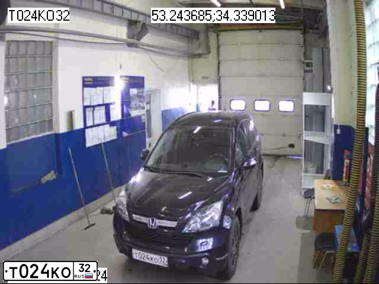 Фото автомобиля HONDA CR-V, 2007 — госномер Т024КО32. Цвет: ЧЕРНЫЙ