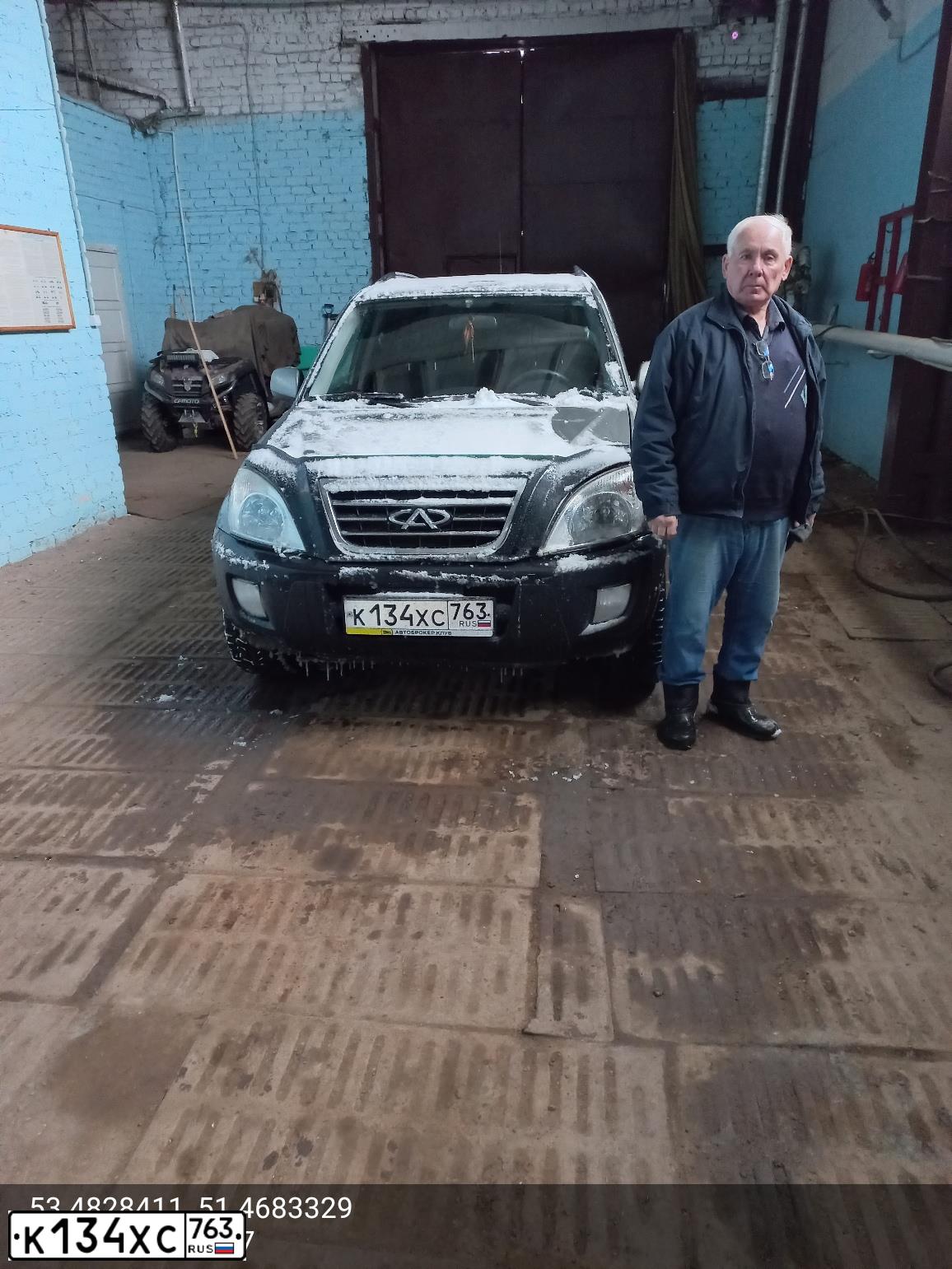 Фото автомобиля CHERY TIGGO, 2013 — госномер К134ХС763. Цвет: СЕРЫЙ