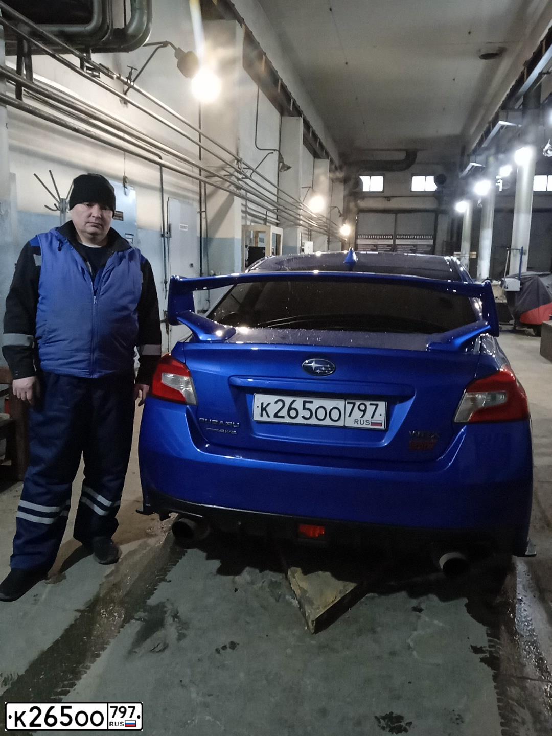 Фото автомобиля SUBARU IMPREZA, 2015 — госномер К500АХ797. Цвет: синий