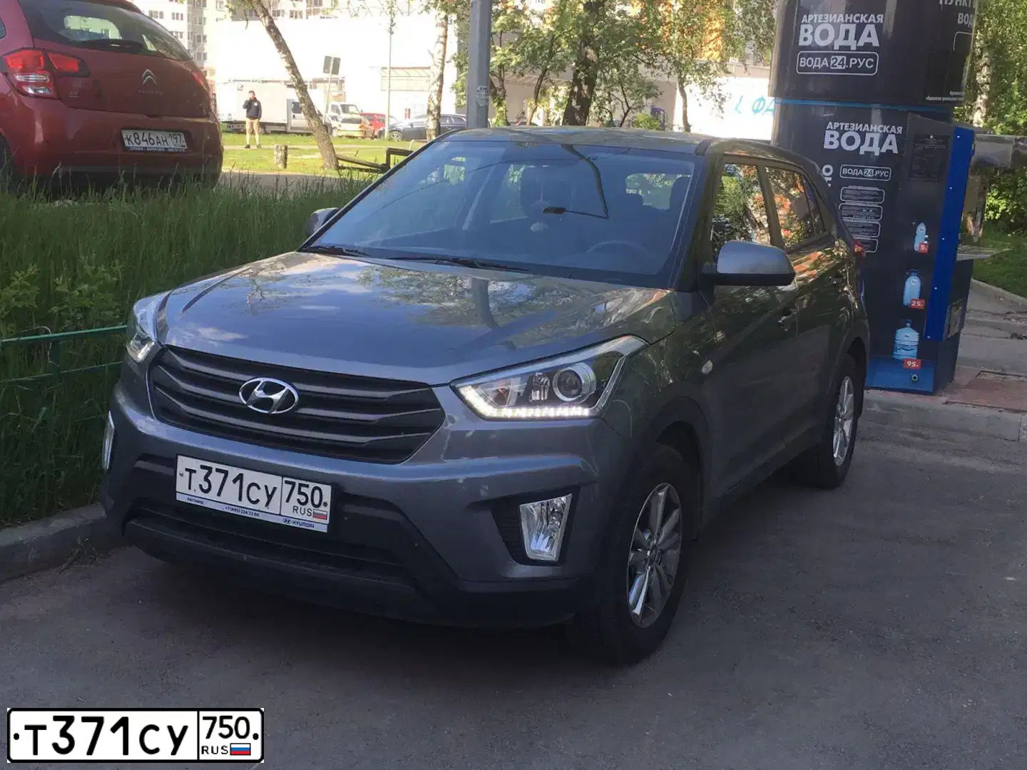 Фото автомобиля HYUNDAI CRETA, 2018 — госномер Р662АК797. Цвет: СЕРЫЙ