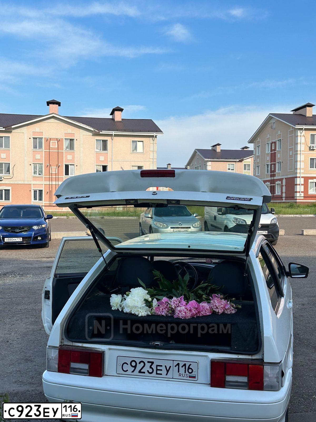 Фото автомобиля LADA 2113 SAMARA, 2012 — госномер С923ЕУ116. Цвет: Белый