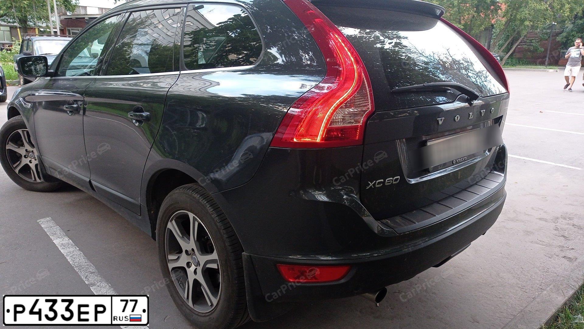 Фото автомобиля VOLVO XC60, 2011 — госномер Р433ЕР77. Цвет: ТЕМНО-СЕРЫЙ
