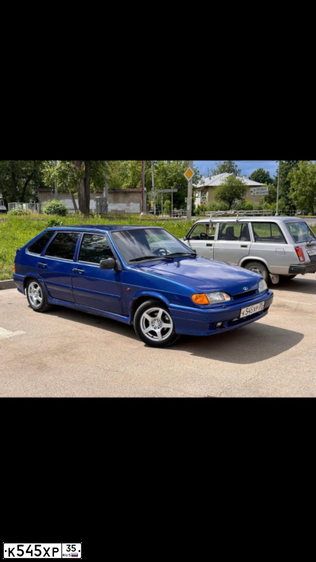 Фото автомобиля LADA 2114 SAMARA, 2008 — госномер К545ХР35. Цвет: синий